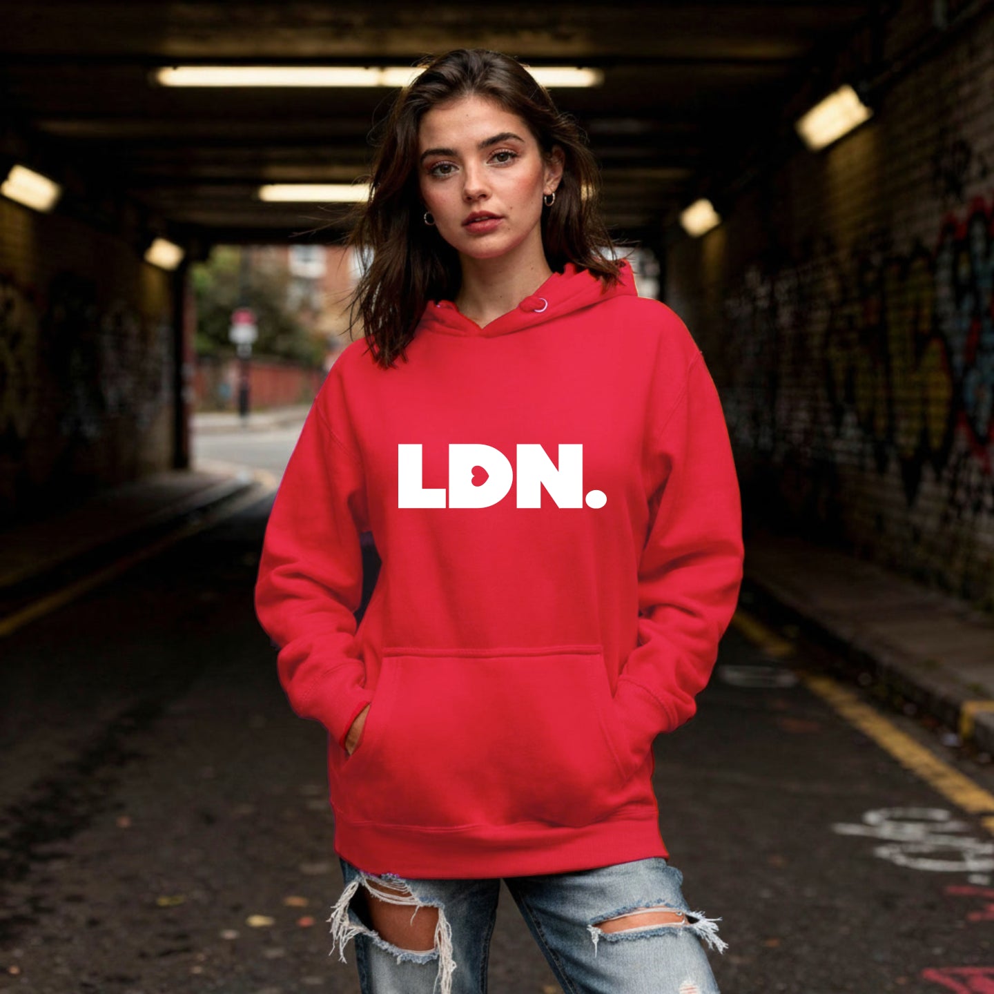 LDN. Original Hoodie – Bold – White Logo