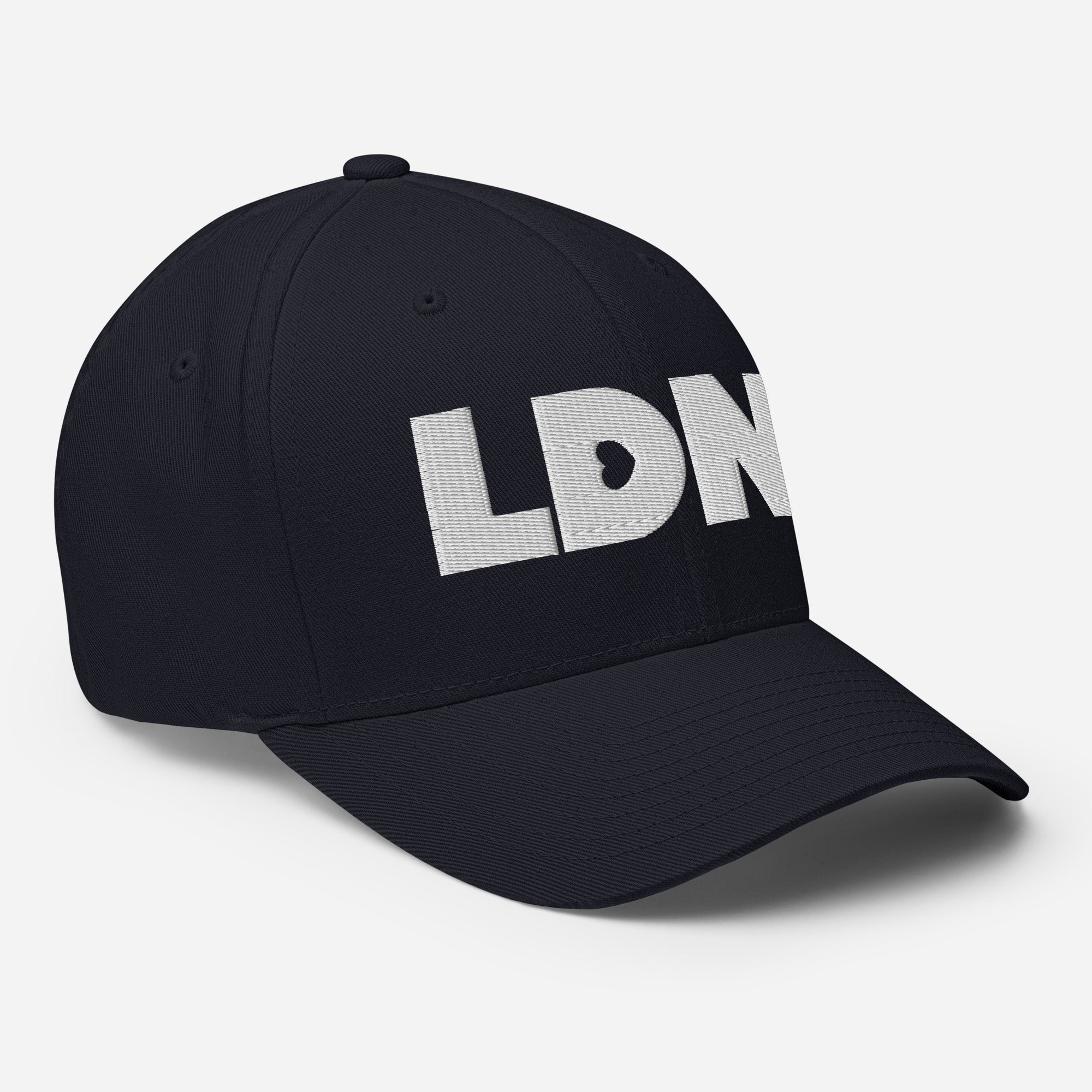 Structured twill cap with bold LDN. embroidery. Available in black, camo, red, navy, khaki and more. Two fitted sizes (S/M, L/XL). Clean finish, no mesh.
