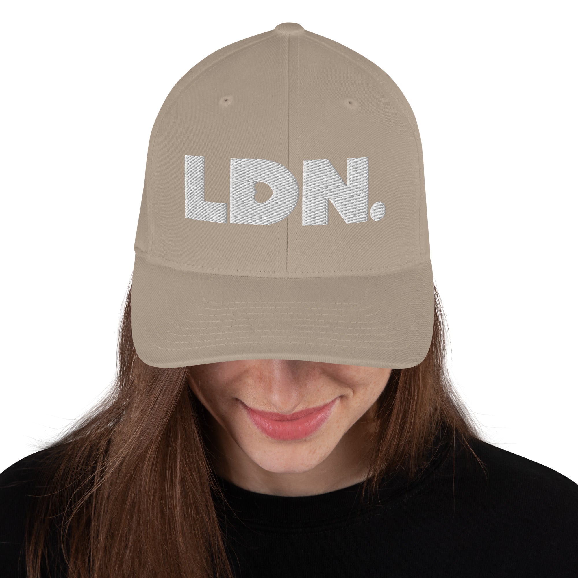 Structured twill cap with bold LDN. embroidery. Available in black, camo, red, navy, khaki and more. Two fitted sizes (S/M, L/XL). Clean finish, no mesh.