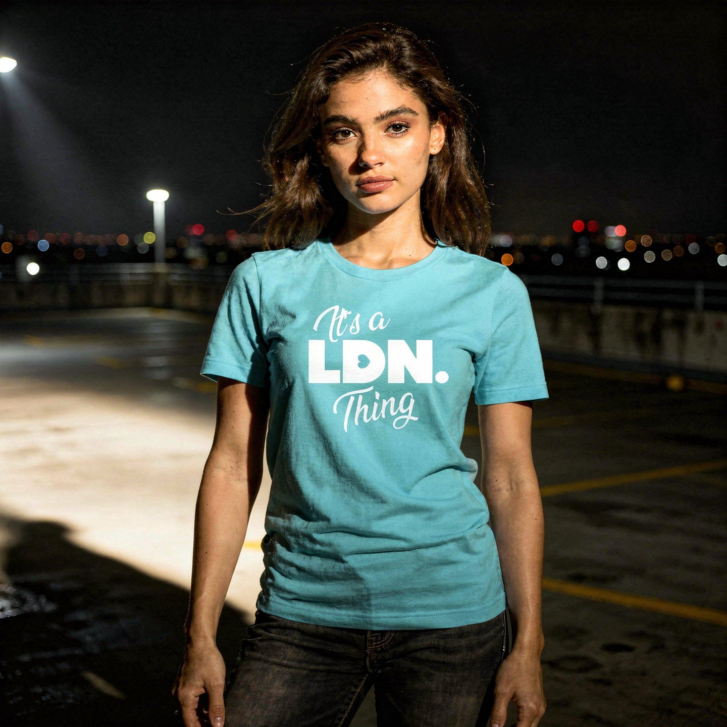Unisex t-shirt with front-left chest slogan reading “It’s a LDN. Thing.” Clean design, soft cotton feel, and a minimalist fit for everyday streetwear lovers.
