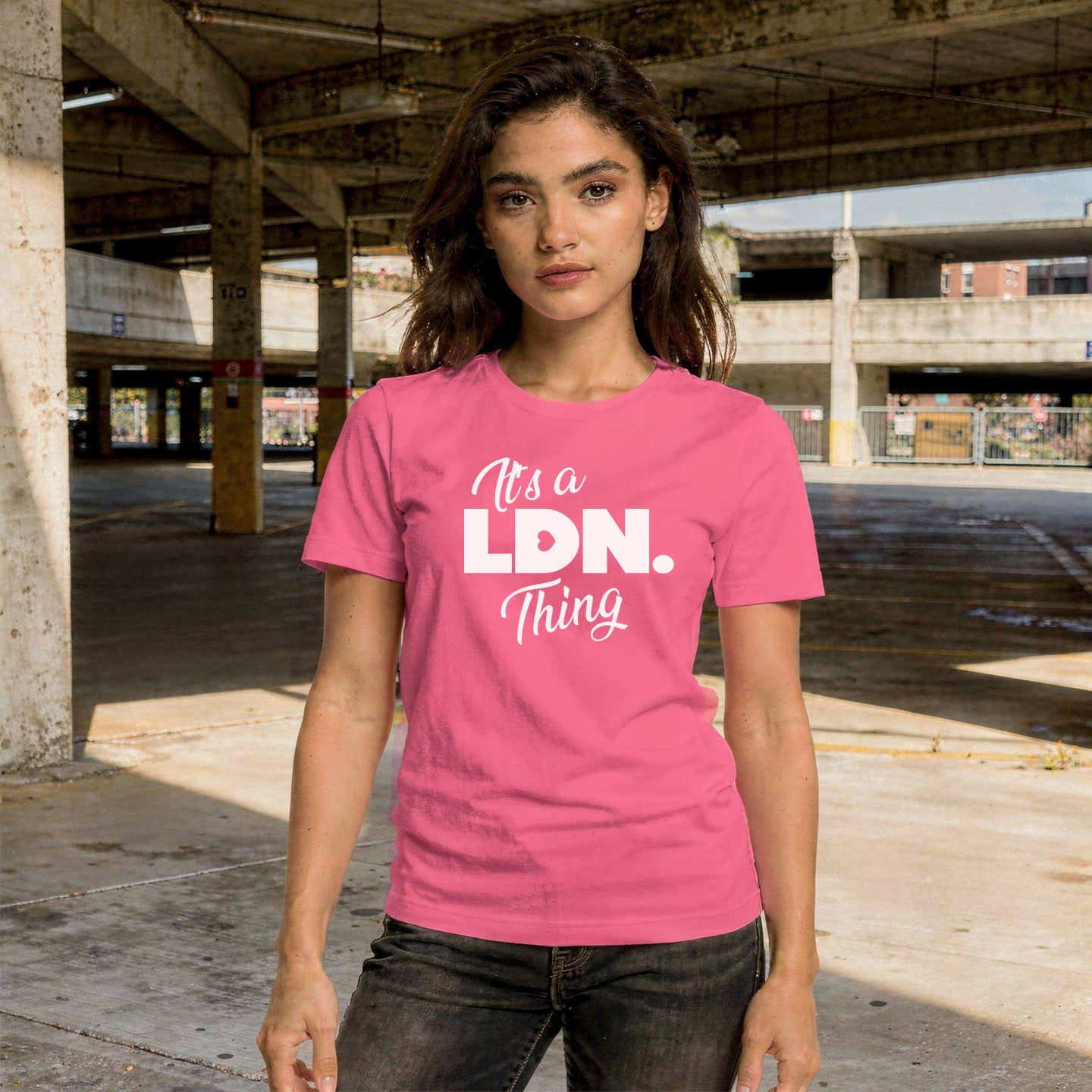 Unisex t-shirt with front-left chest slogan reading “It’s a LDN. Thing.” Clean design, soft cotton feel, and a minimalist fit for everyday streetwear lovers.