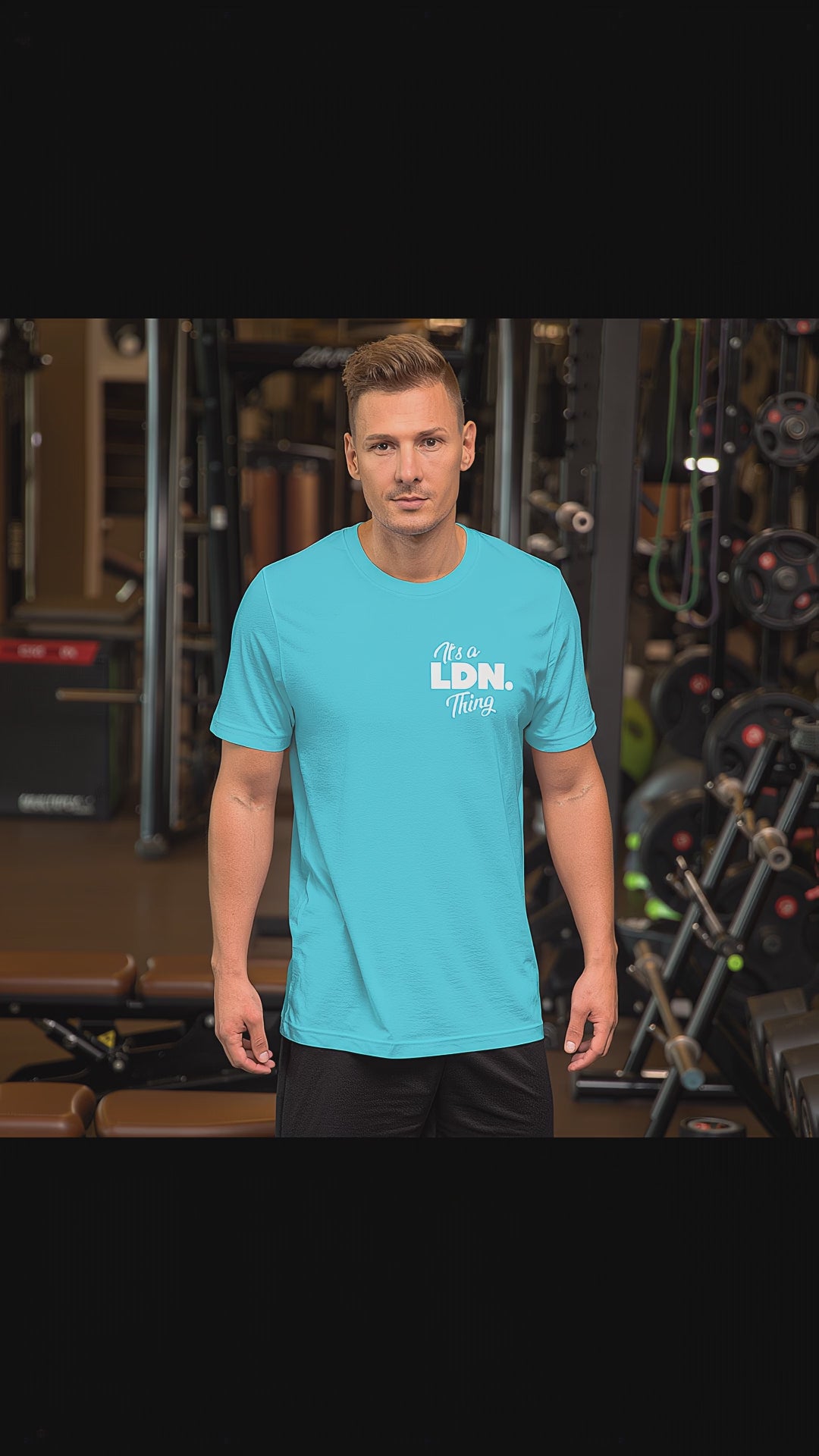 Unisex t-shirt with front-left chest slogan reading “It’s a LDN. Thing.” Clean design, soft cotton feel, and a minimalist fit for everyday streetwear lovers.